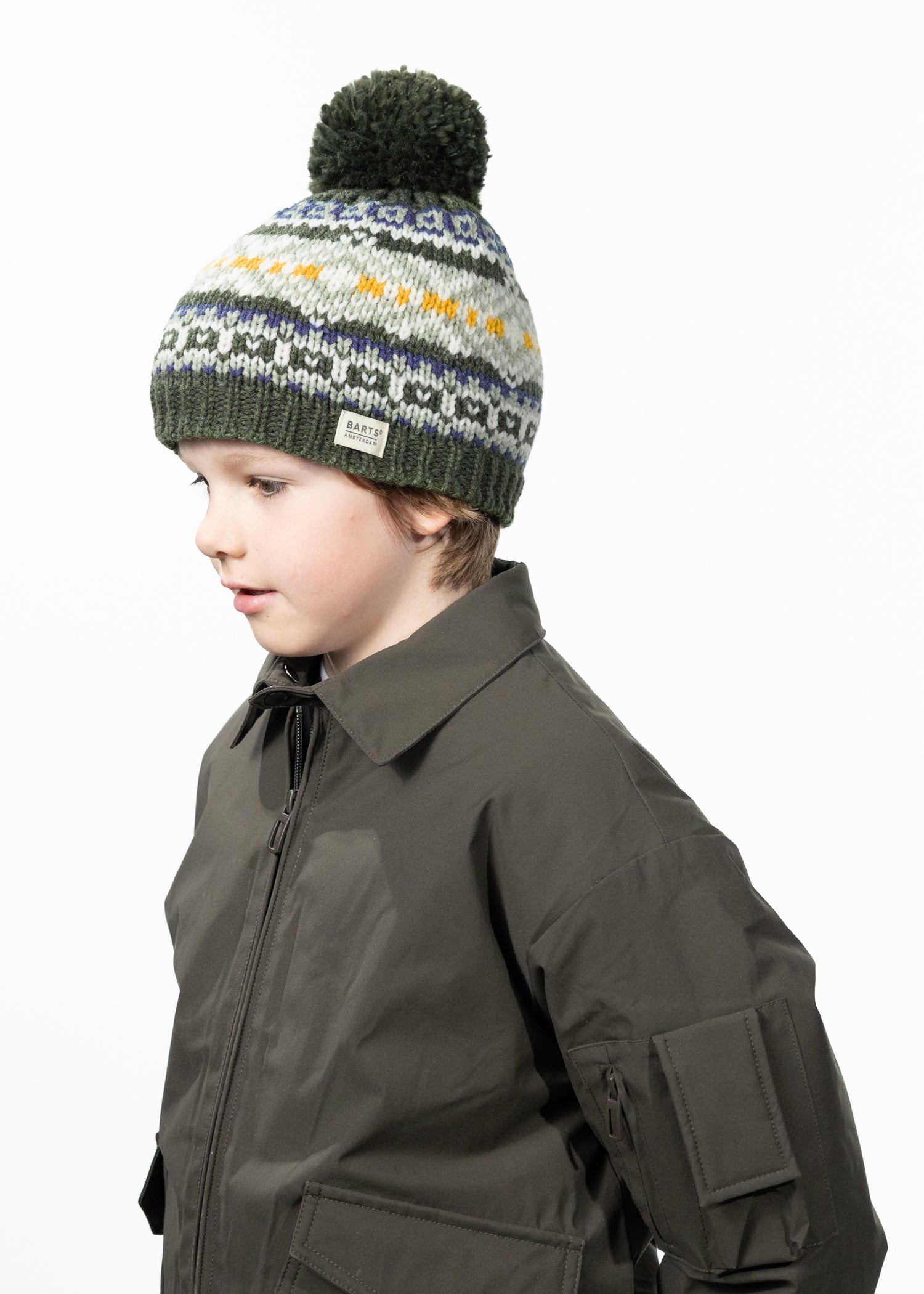 Kids Everart Beanie army - Side