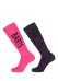 Unisex Basic Skisock 2 Pack Print fuchsia