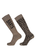 Unisex Basic Skisock 2 Pack Print taupe