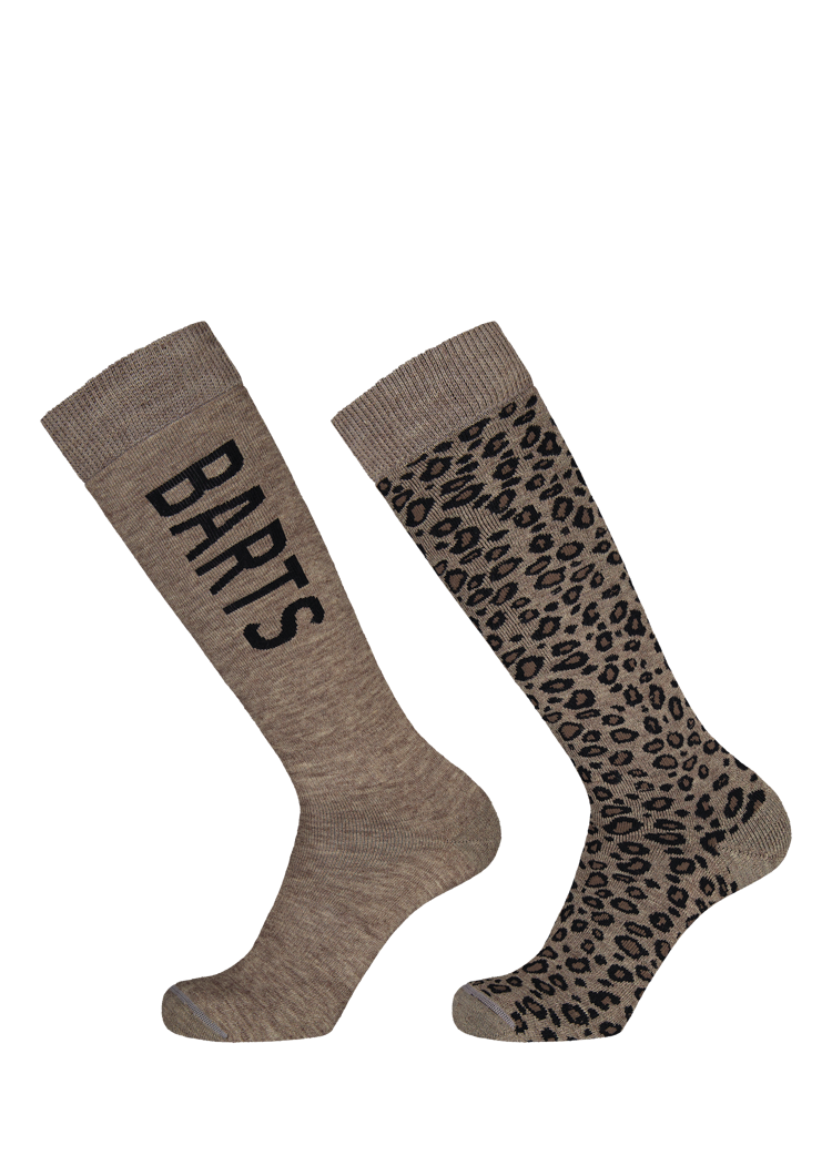 Unisex Basic Skisock 2 Pack Print taupe