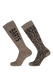Unisex Basic Skisock 2 Pack Print taupe