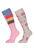 Kids Basic Skisock 2Pack Print Kids light pink