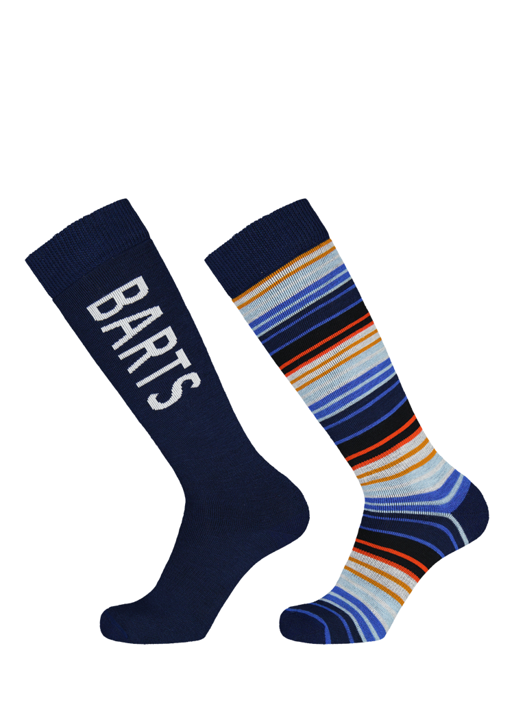 Unisex Basic Skisock 2 Pack Stripe navy