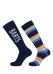 Unisex Basic Skisock 2 Pack Stripe navy