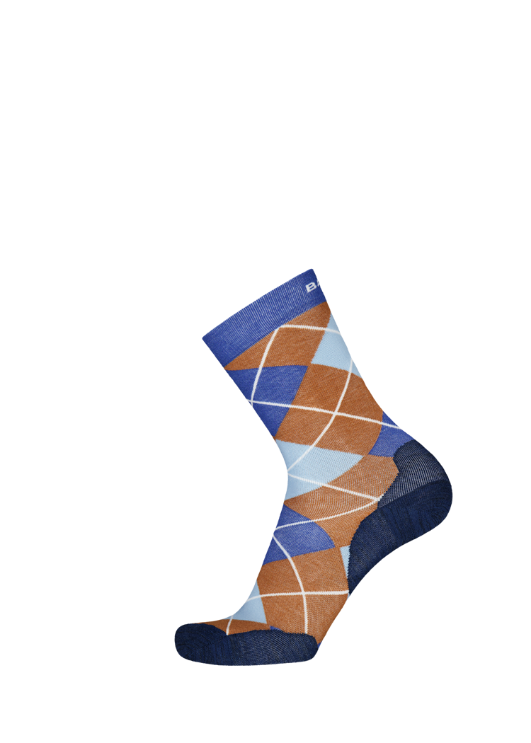 Unisex Hiking Sock Argyle brown