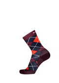 Unisex Hiking Sock Argyle aubergine