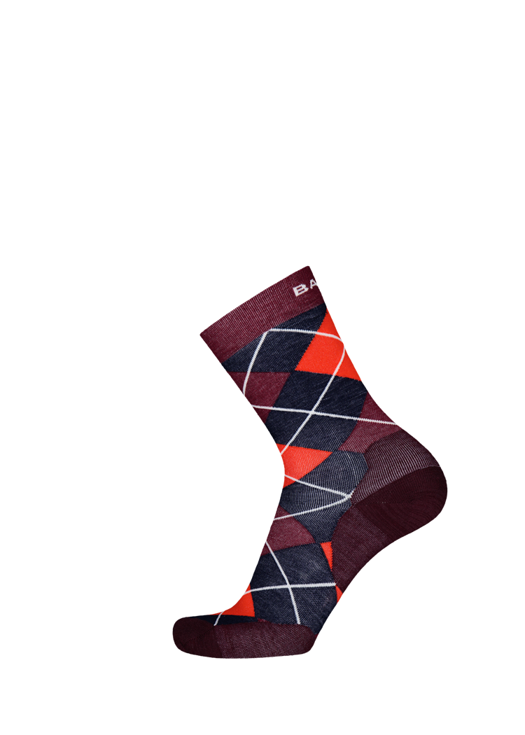 Unisex Hiking Sock Argyle aubergine