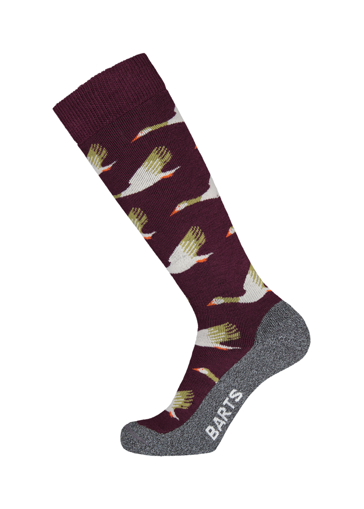 Unisex Skisock Geese aubergine
