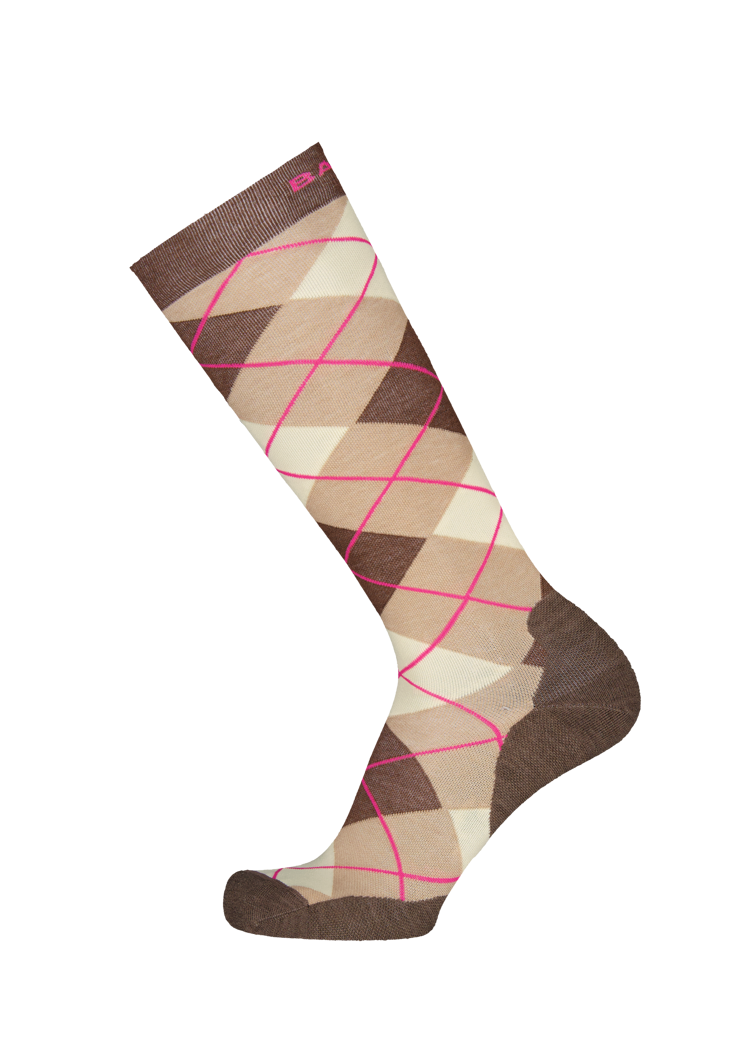 Unisex Snow Sock Argyle brown