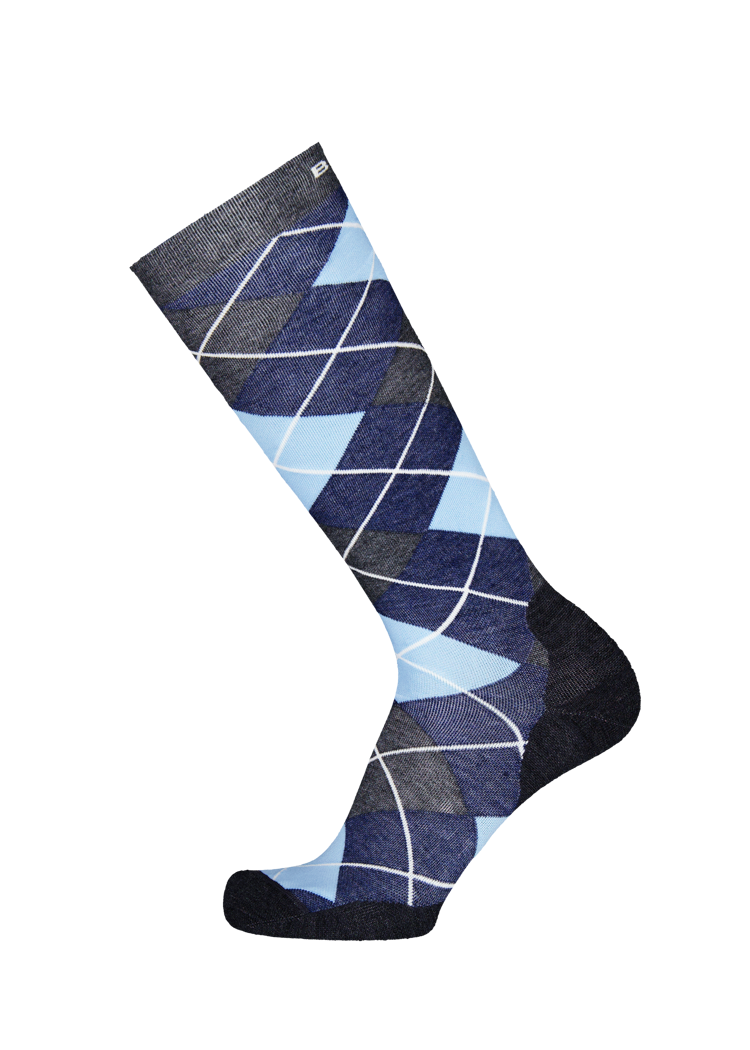 Unisex Snow Sock Argyle dark heather