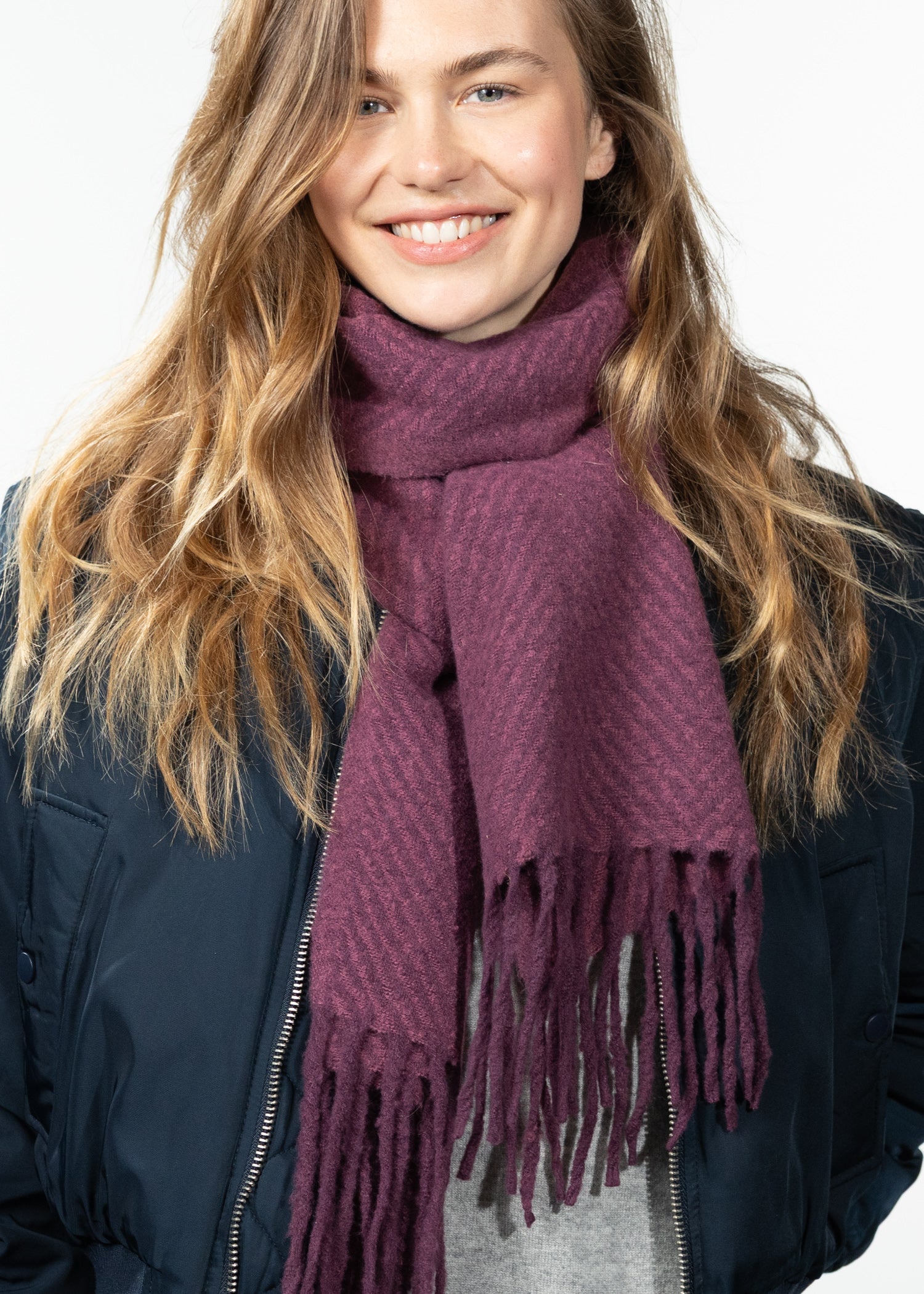 Women Josephyna Scarf aubergine - Front