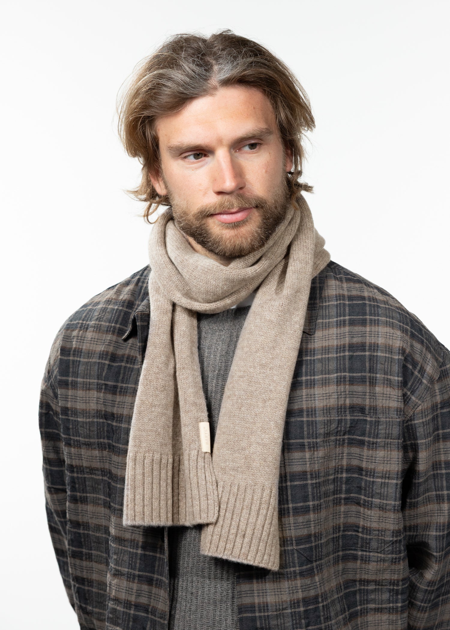 Men Alpsy Scarf light brown - Front