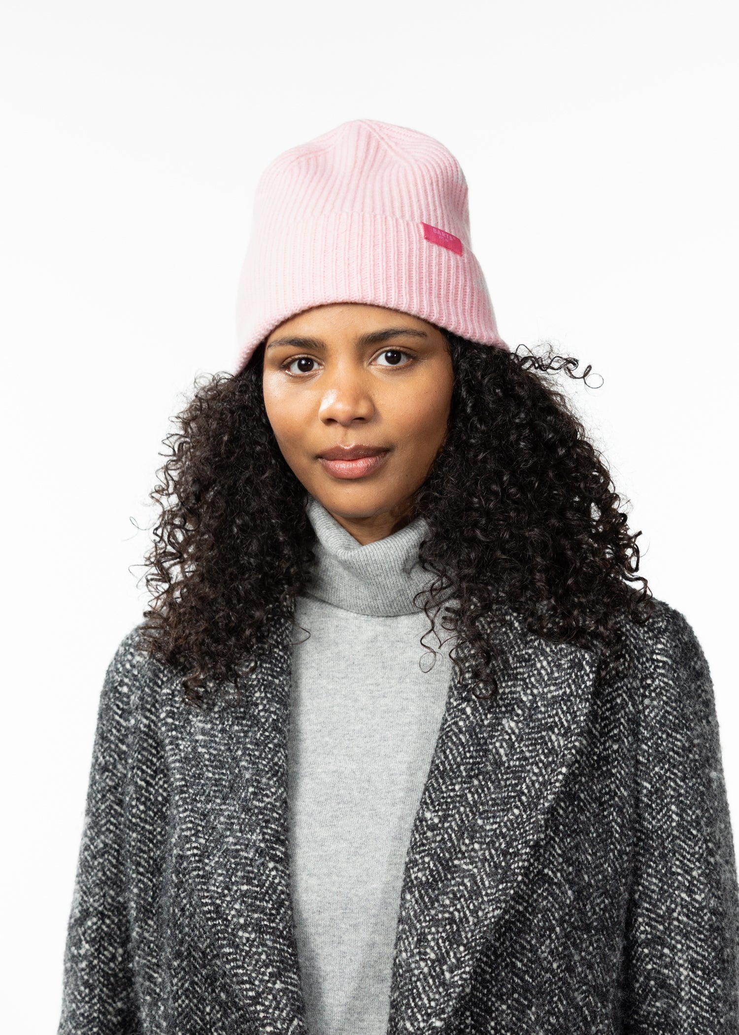 Unisex Mareije Beanie light pink - Front