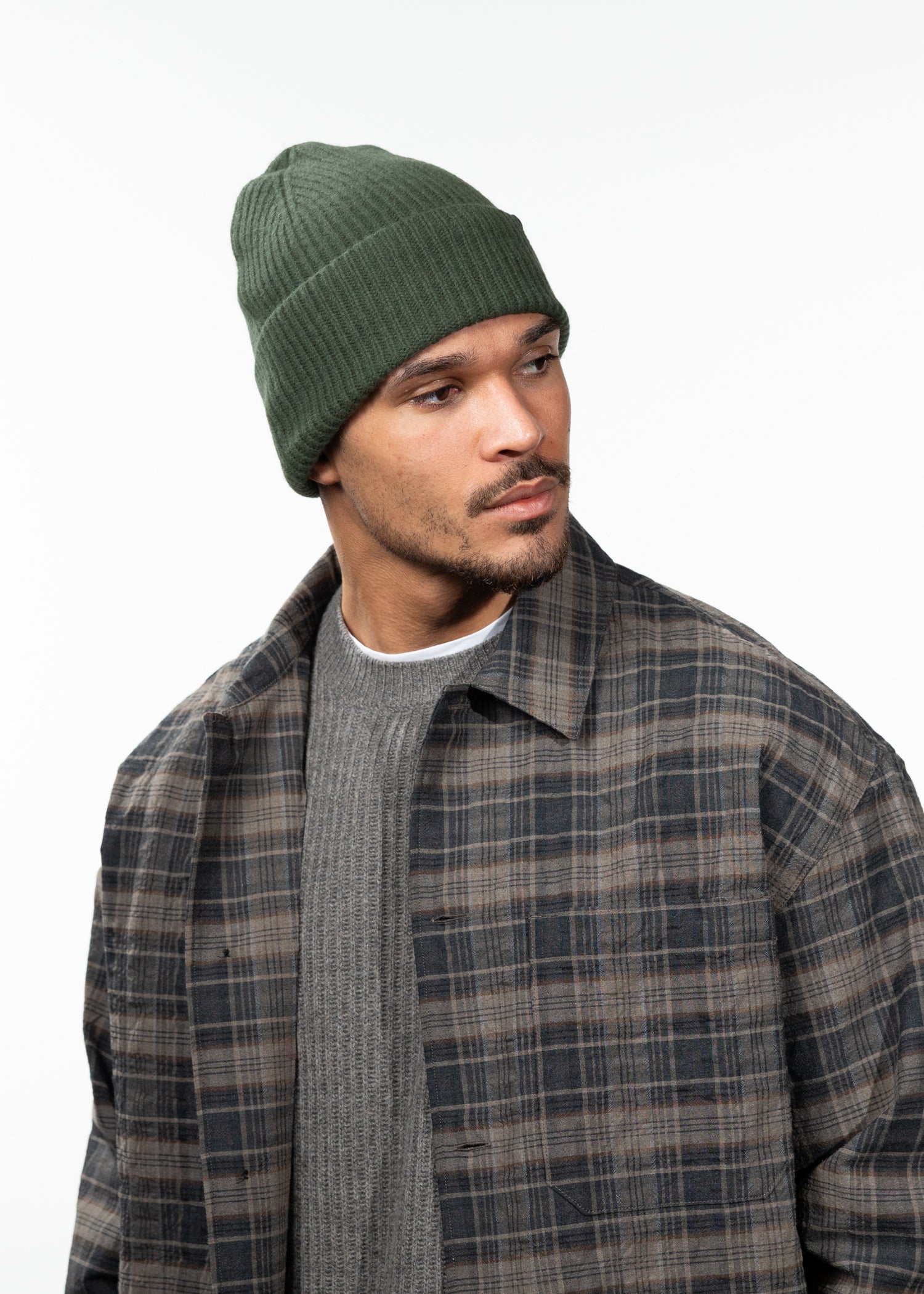 Unisex Mareije Beanie army - Side