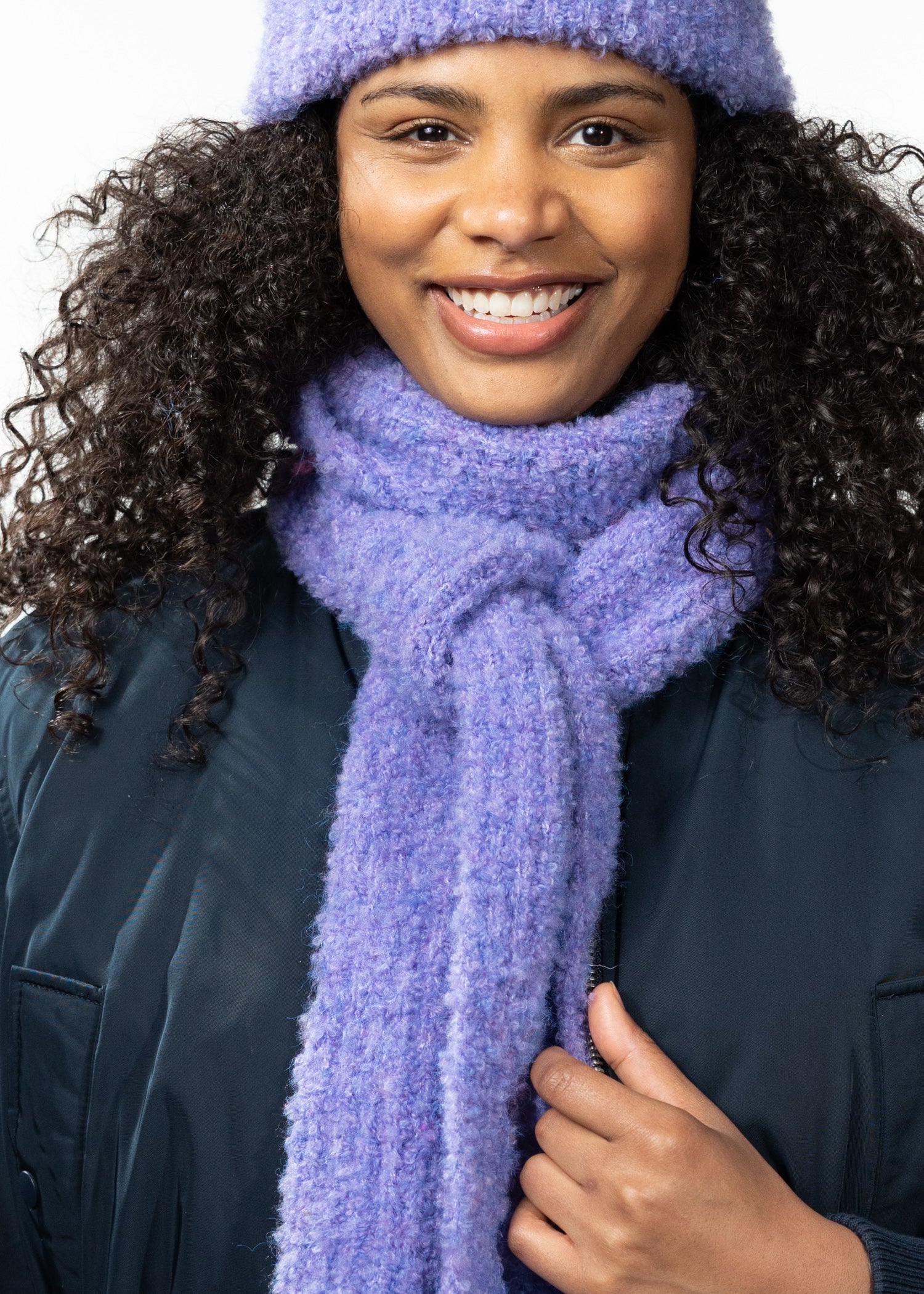 Women Harray Scarf purple - Front