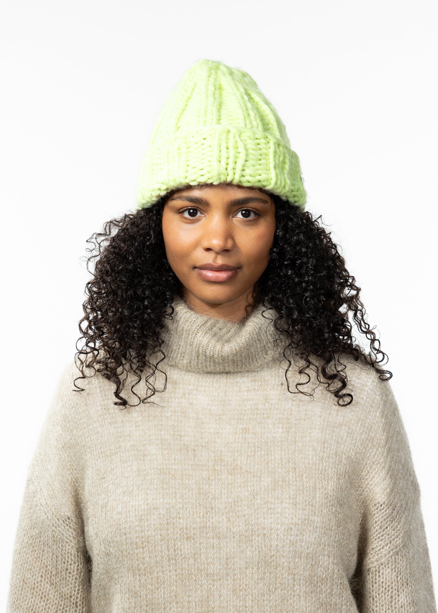 Women Edzella Beanie light pistache - Front