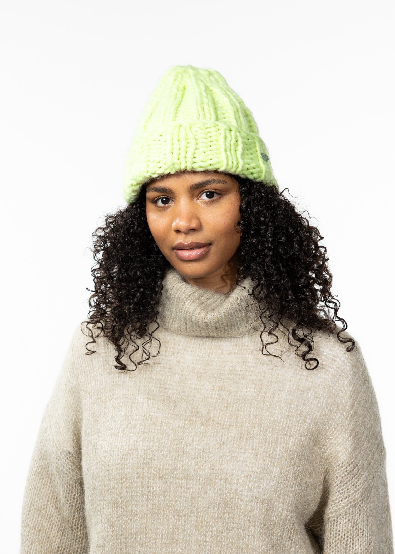 Women Edzella Beanie light pistache - Front