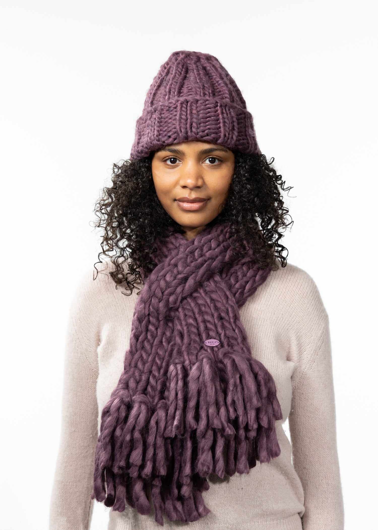 Women Edzella Beanie aubergine - Front