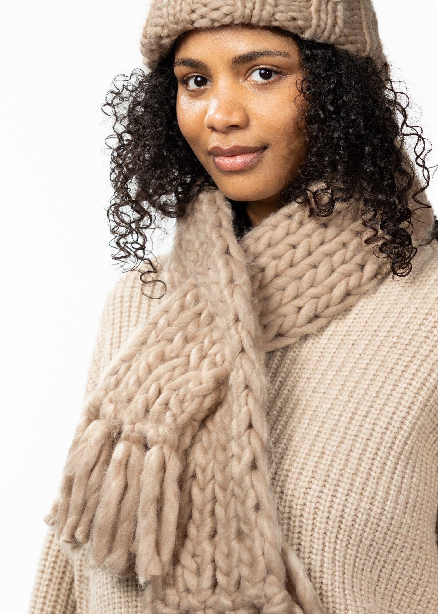 Women Edzella Scarf beige - Side