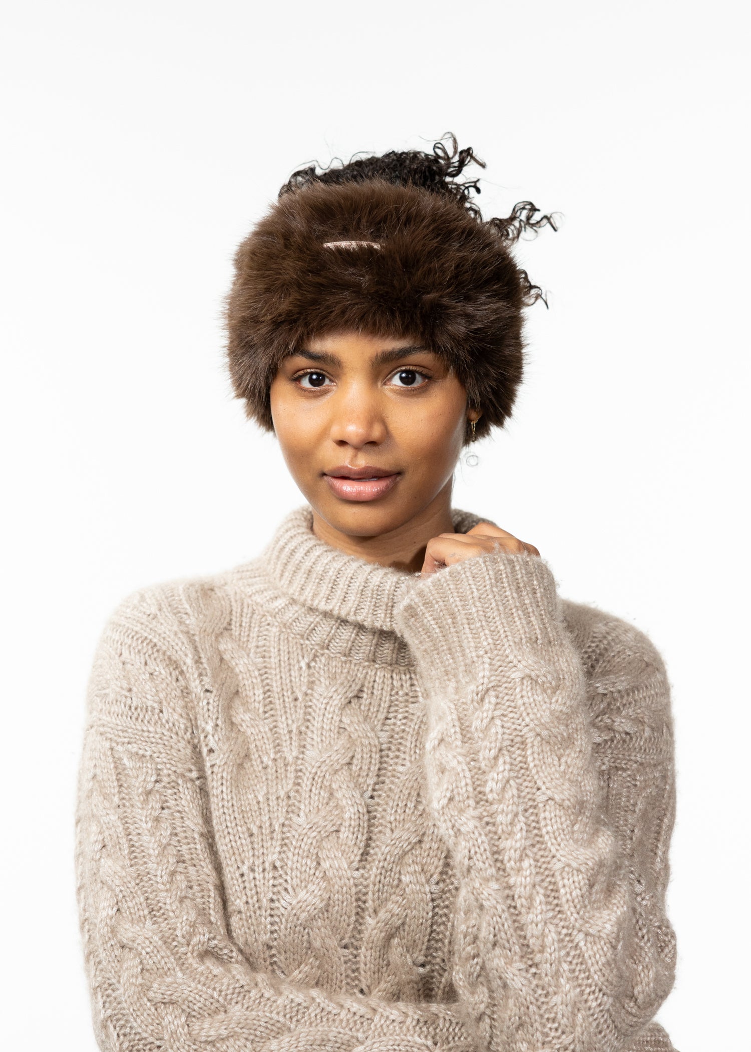 Women Angeliqa Headband dark brown - Front