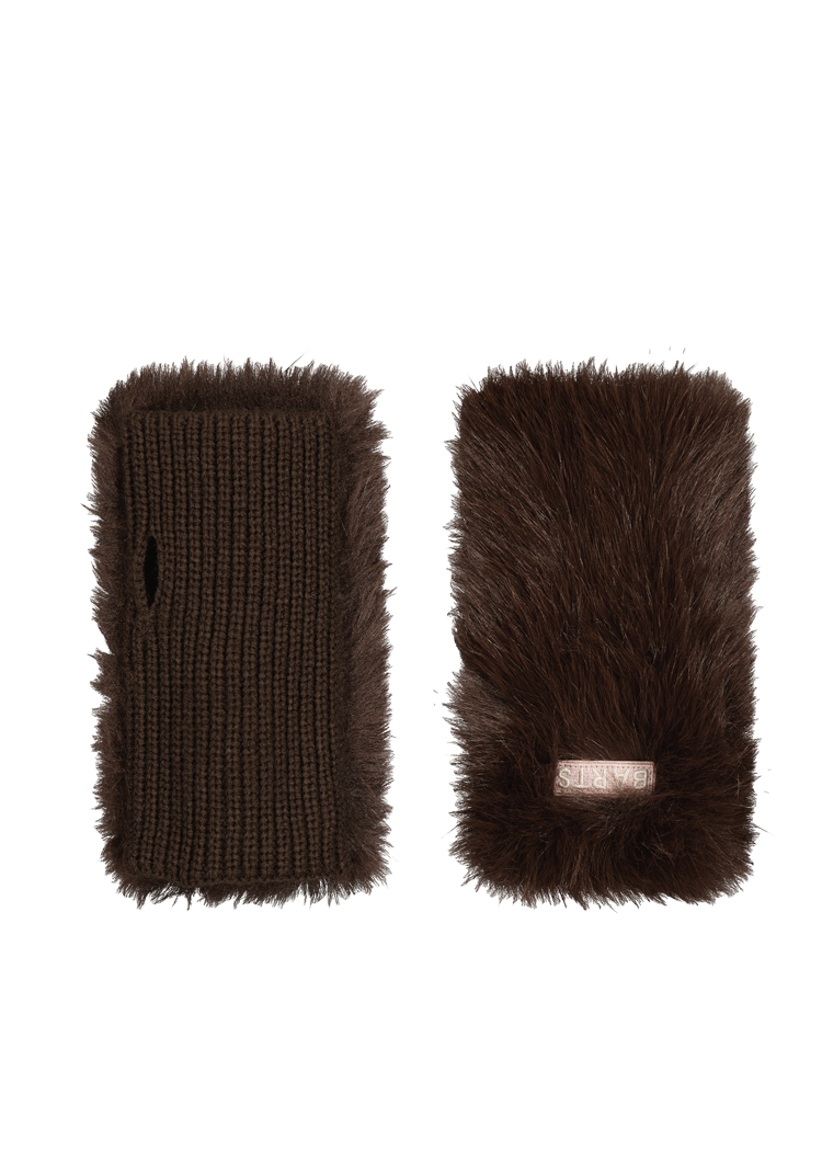 Women Angeliqa Fingerless Gloves dark brown