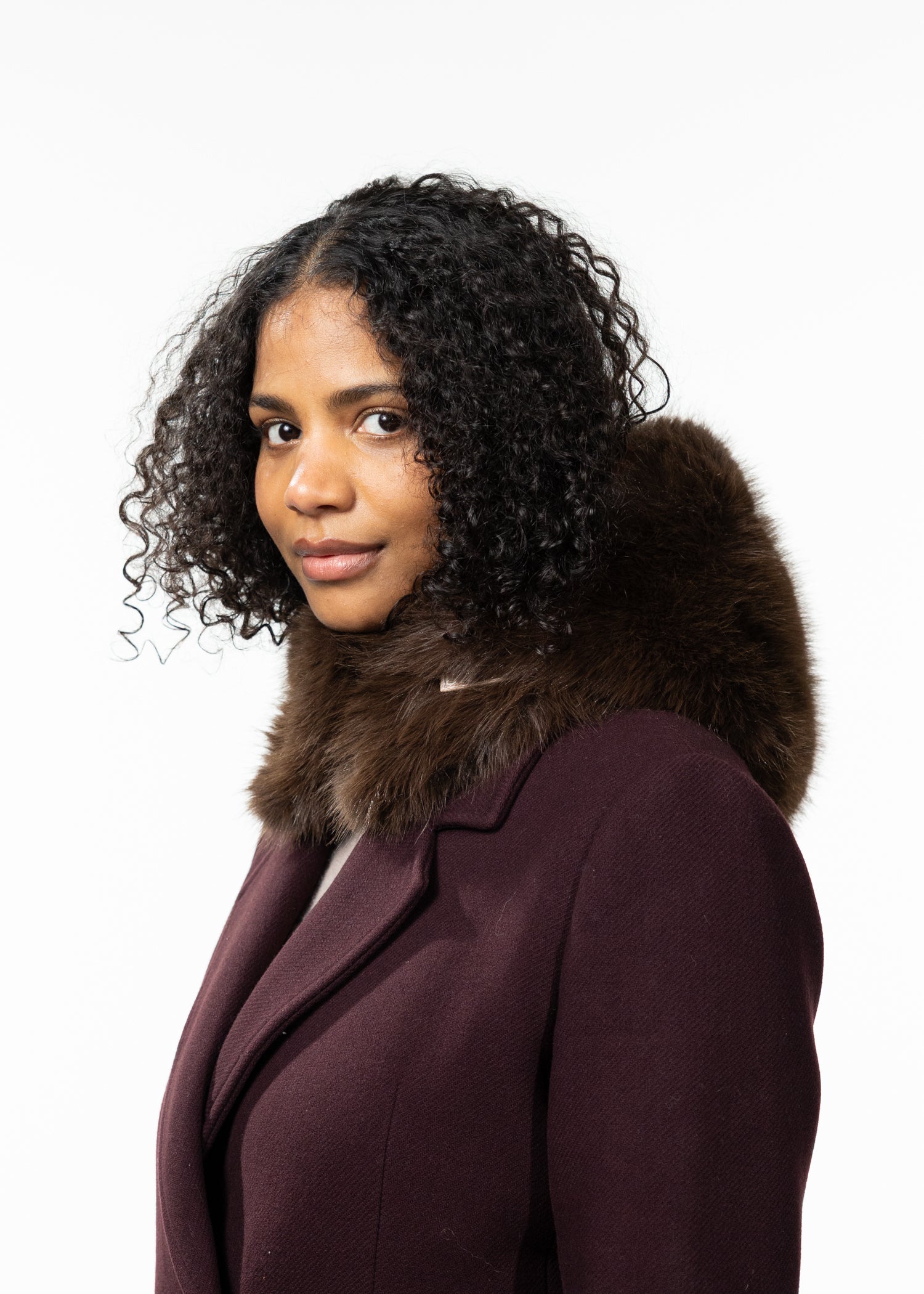 Women Angeliqa Hood dark brown - Side