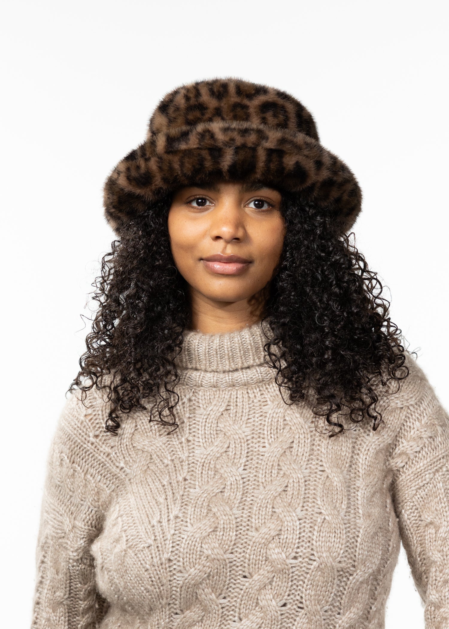 Women Eilidh Hat print brown - Front