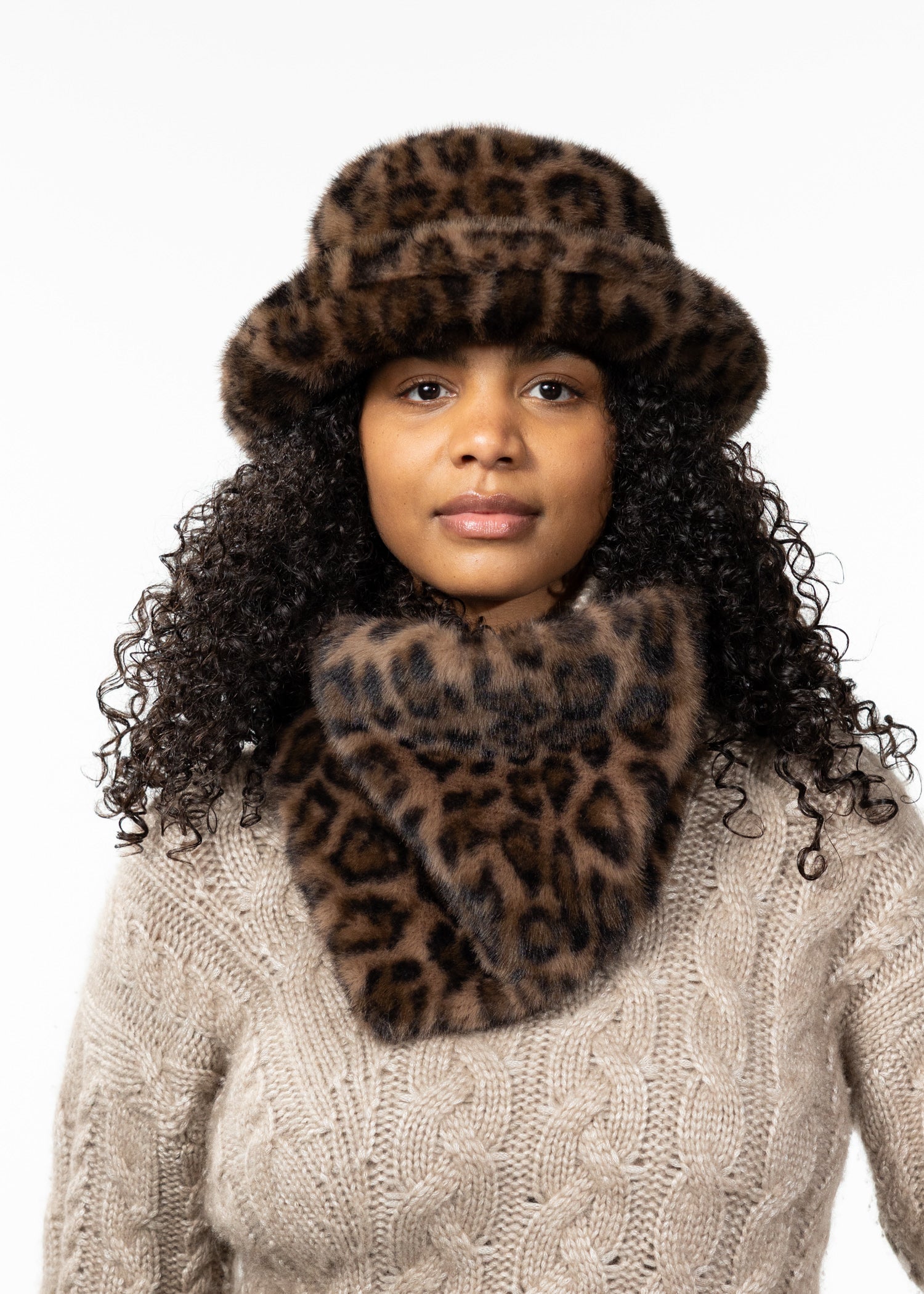 Women Eilidh Hat print brown - Front