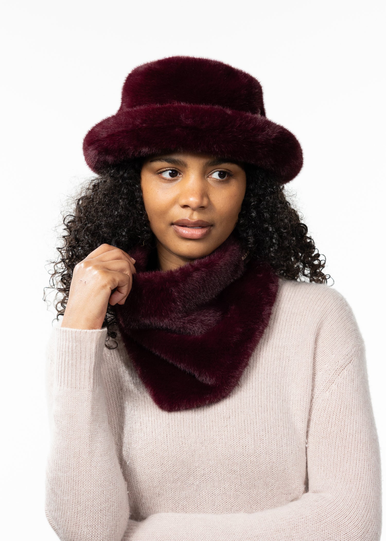 Women Eilidh Scarf aubergine - Front