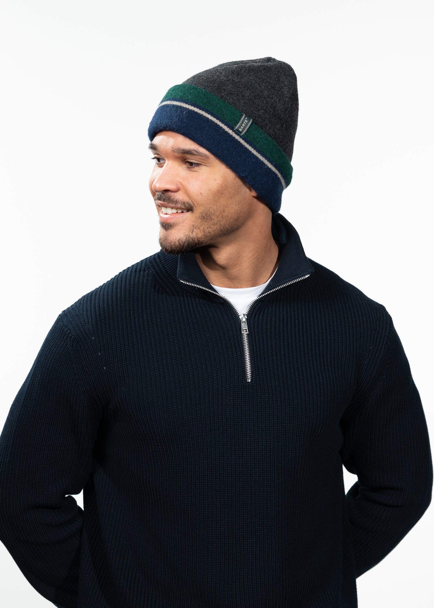 Men Findley Beanie dark heather - Side