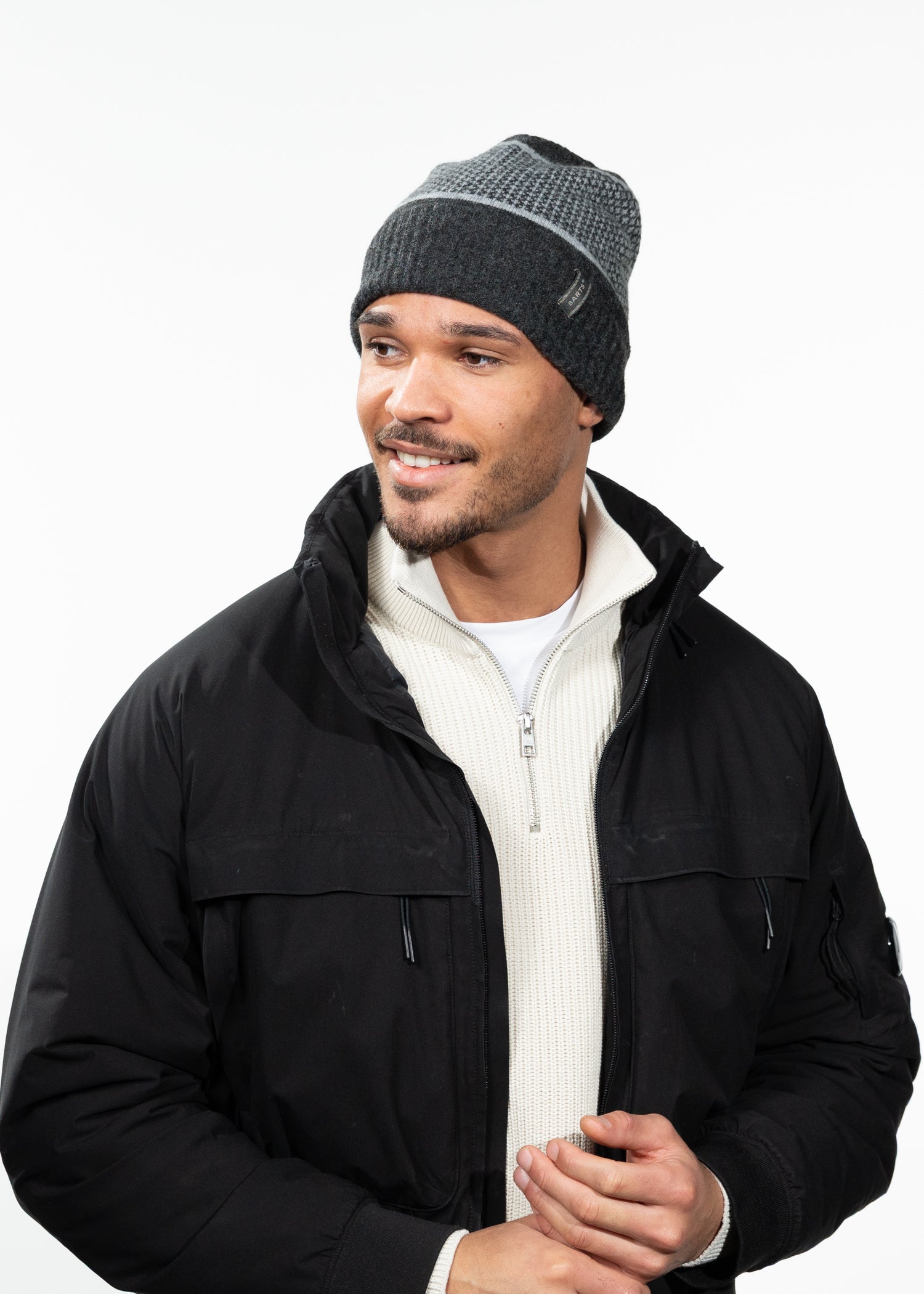Men Grindewald Beanie dark heather - Front