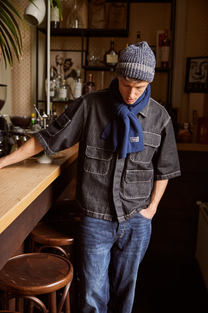 Men Grindewald Scarf navy - Model