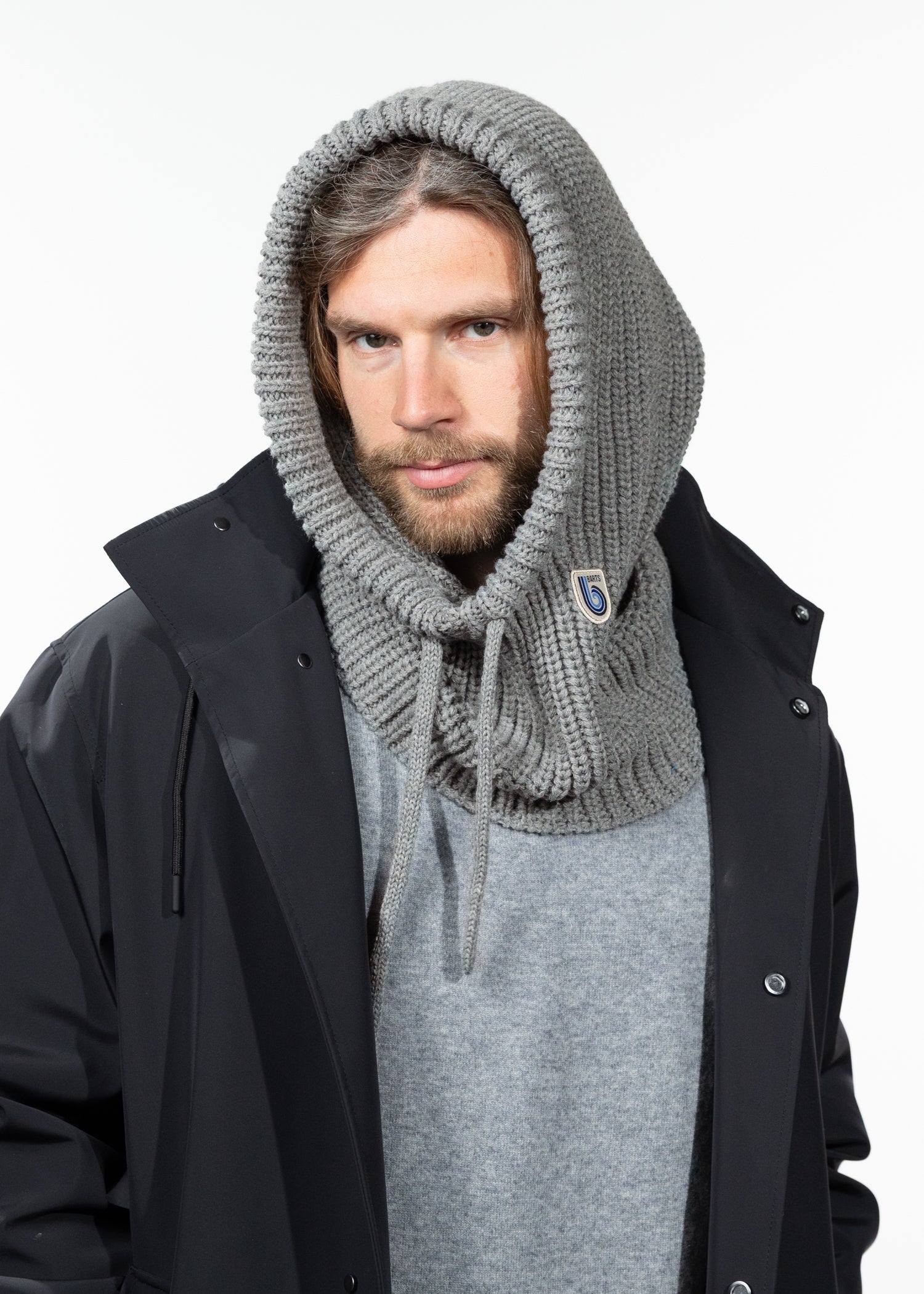 Men Mathorn Hood heather grey - Front