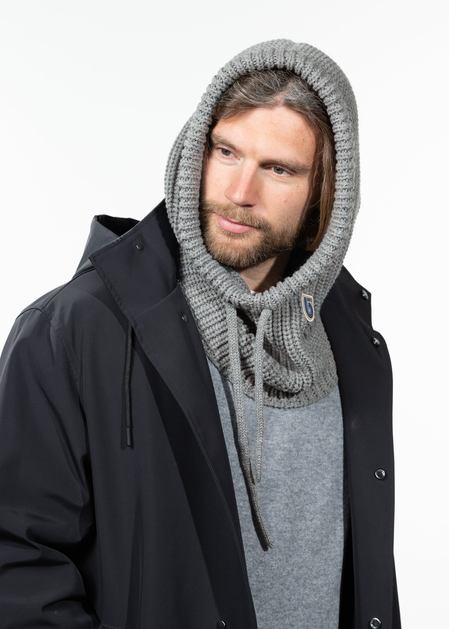 Men Mathorn Hood heather grey - Front