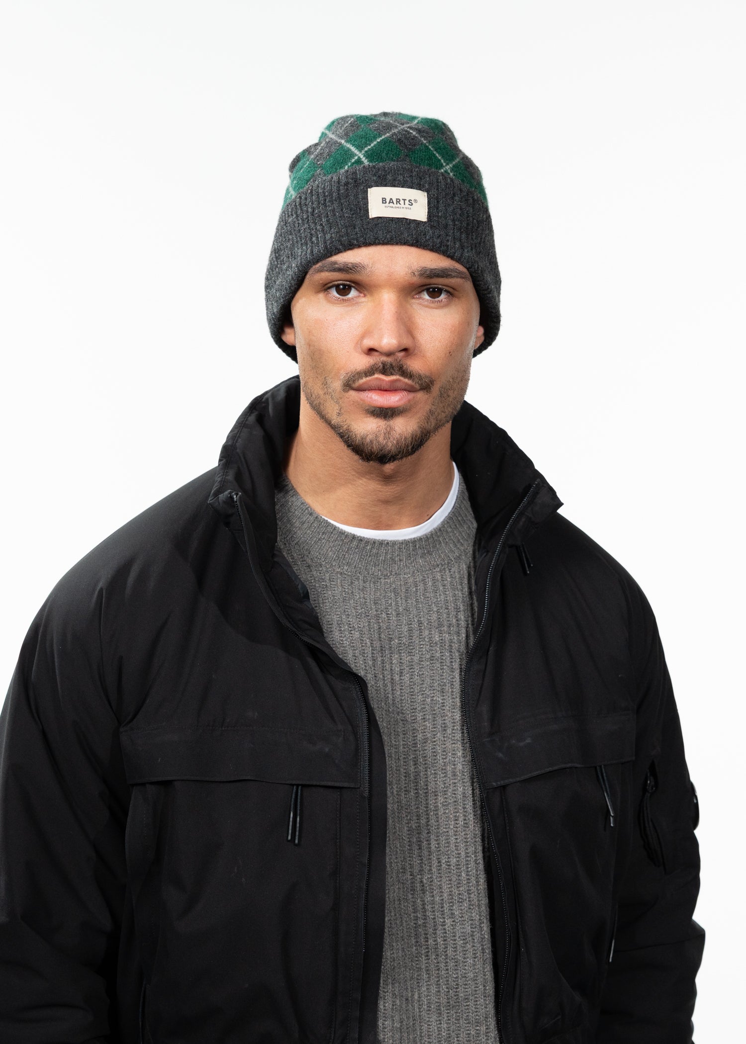 Men Seumar Beanie dark heather - Front
