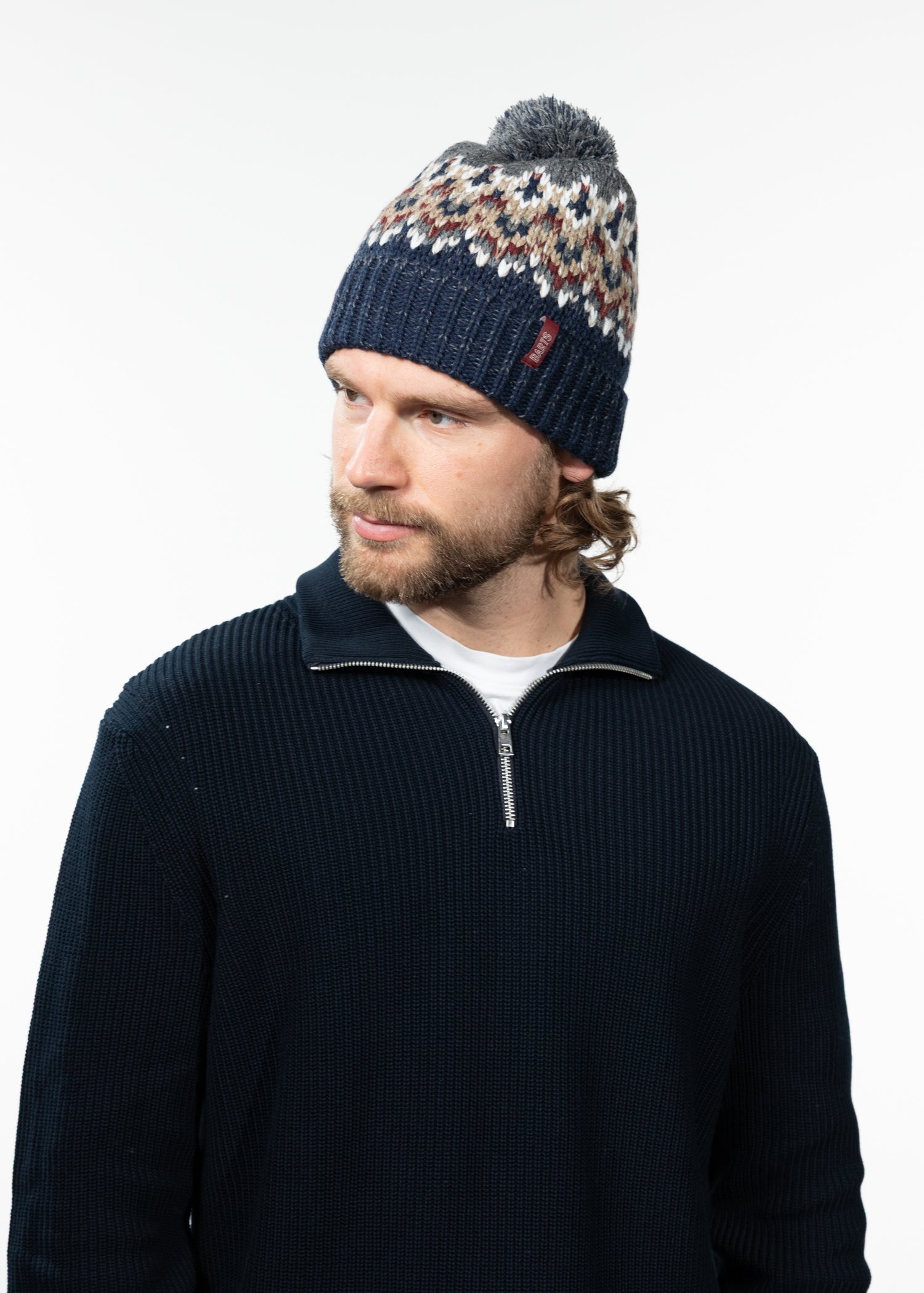 Men Tobles Beanie navy - Side