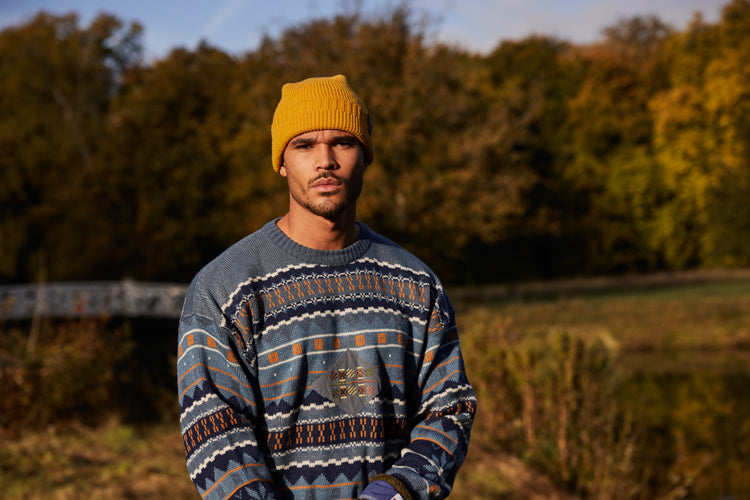 Men Maunten Beanie yellow - Model
