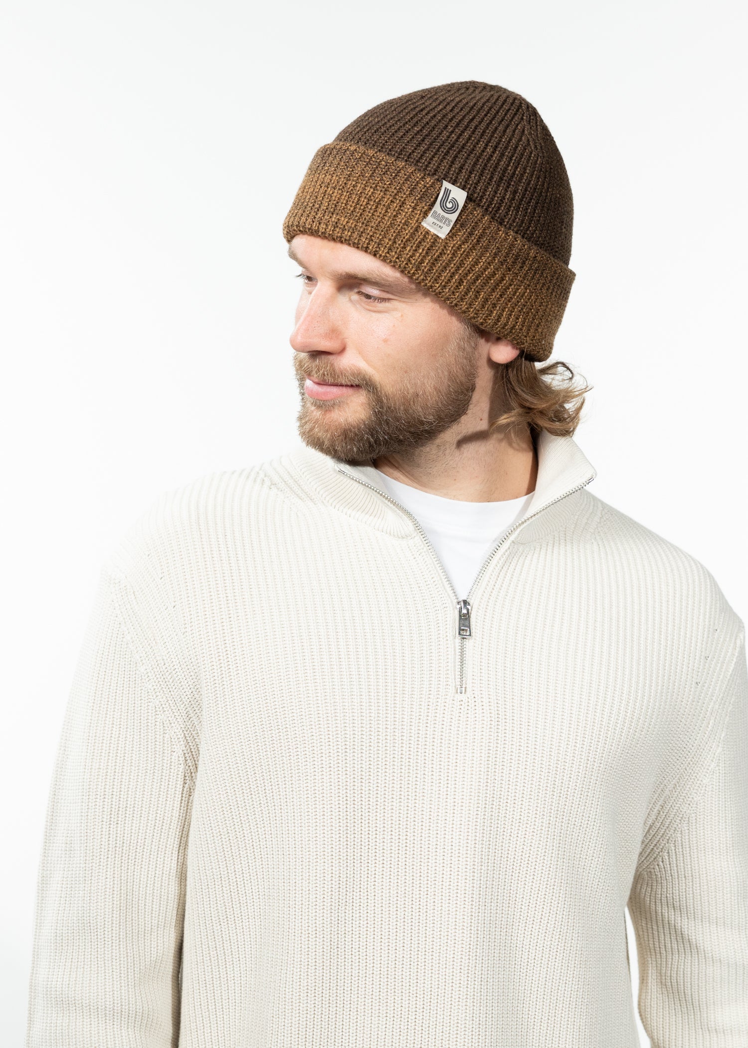 Men Ortler Beanie brown - Side