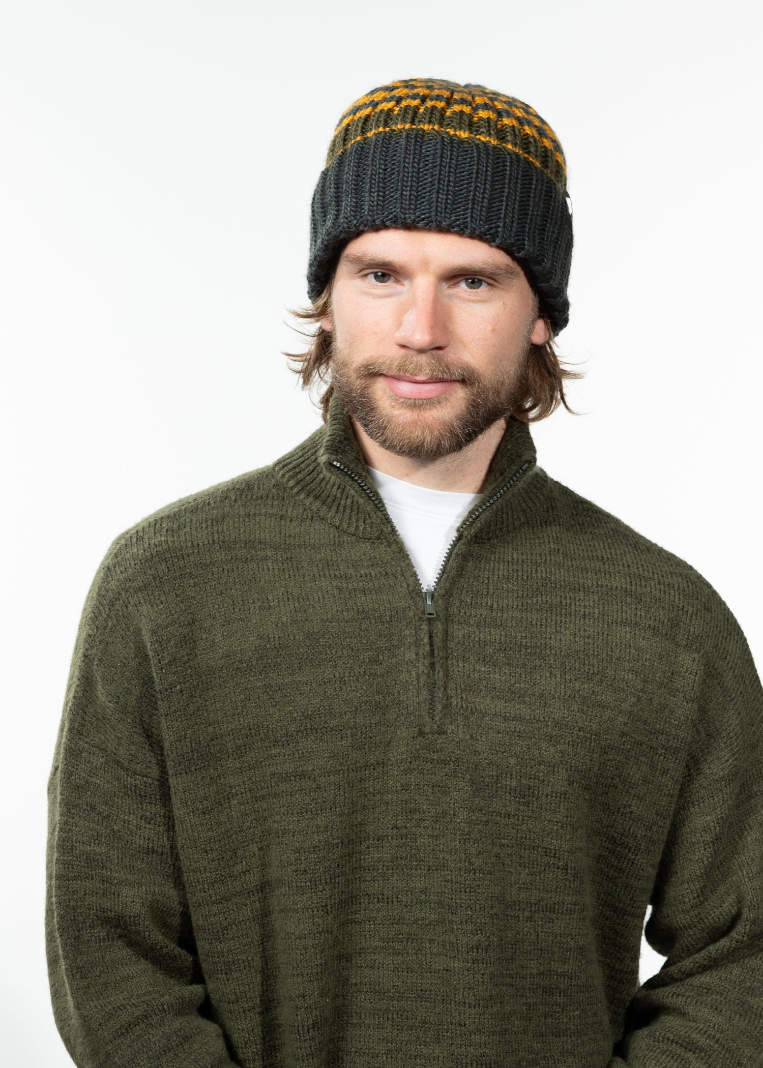 Men Stelviors Beanie charcoal - Front