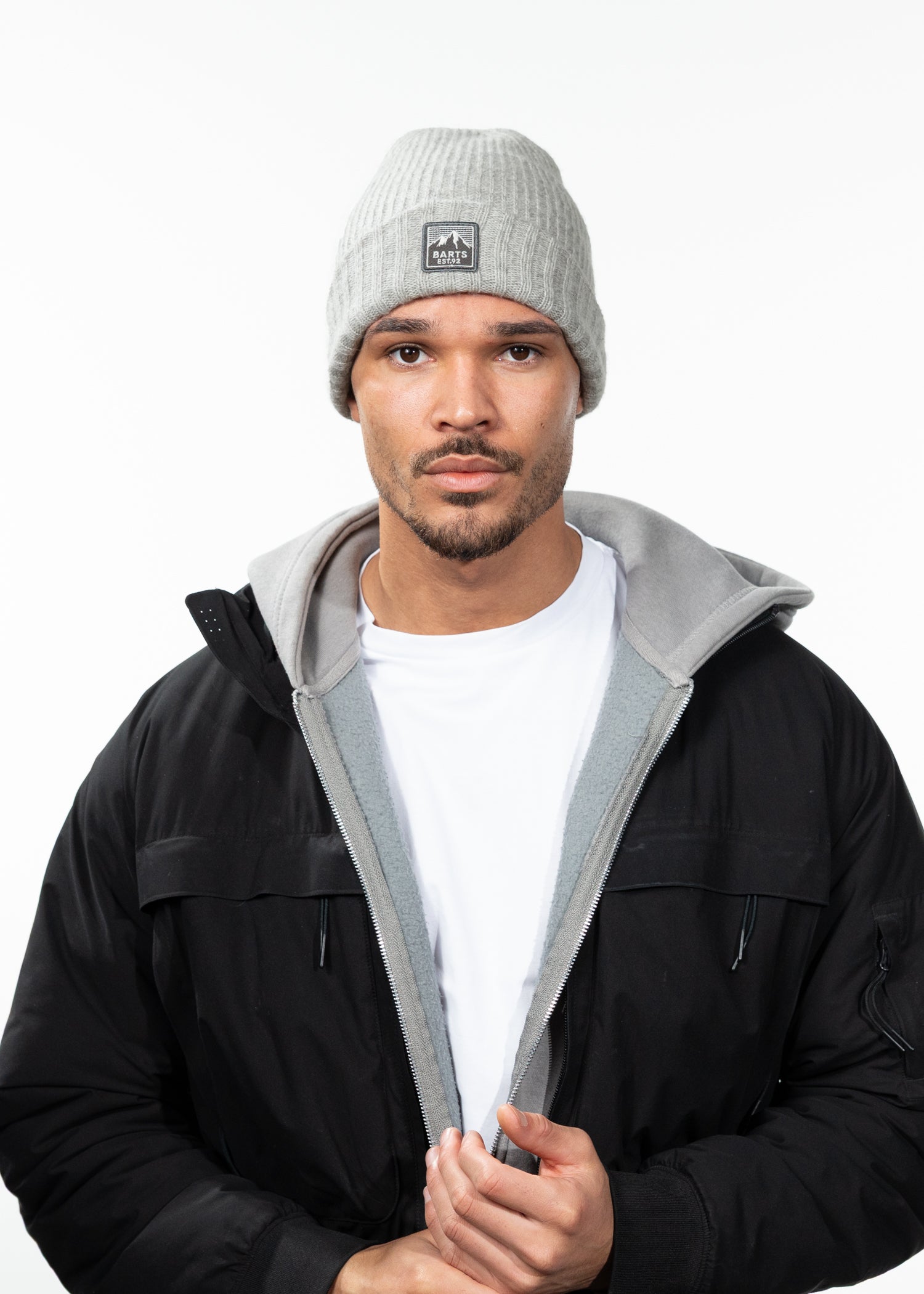 Men Combinz Beanie heather grey - Front