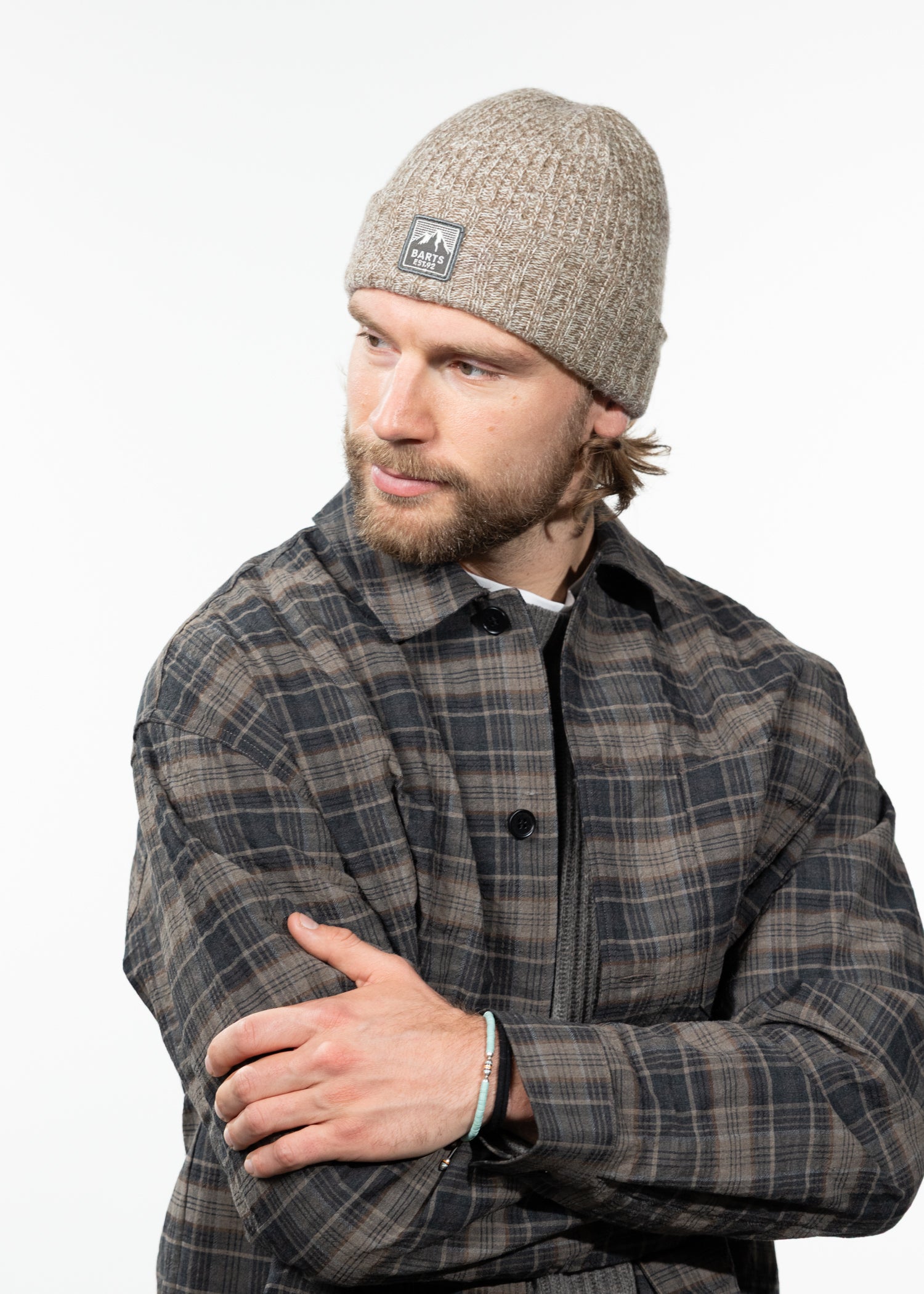 Men Combinz Beanie light brown - Side