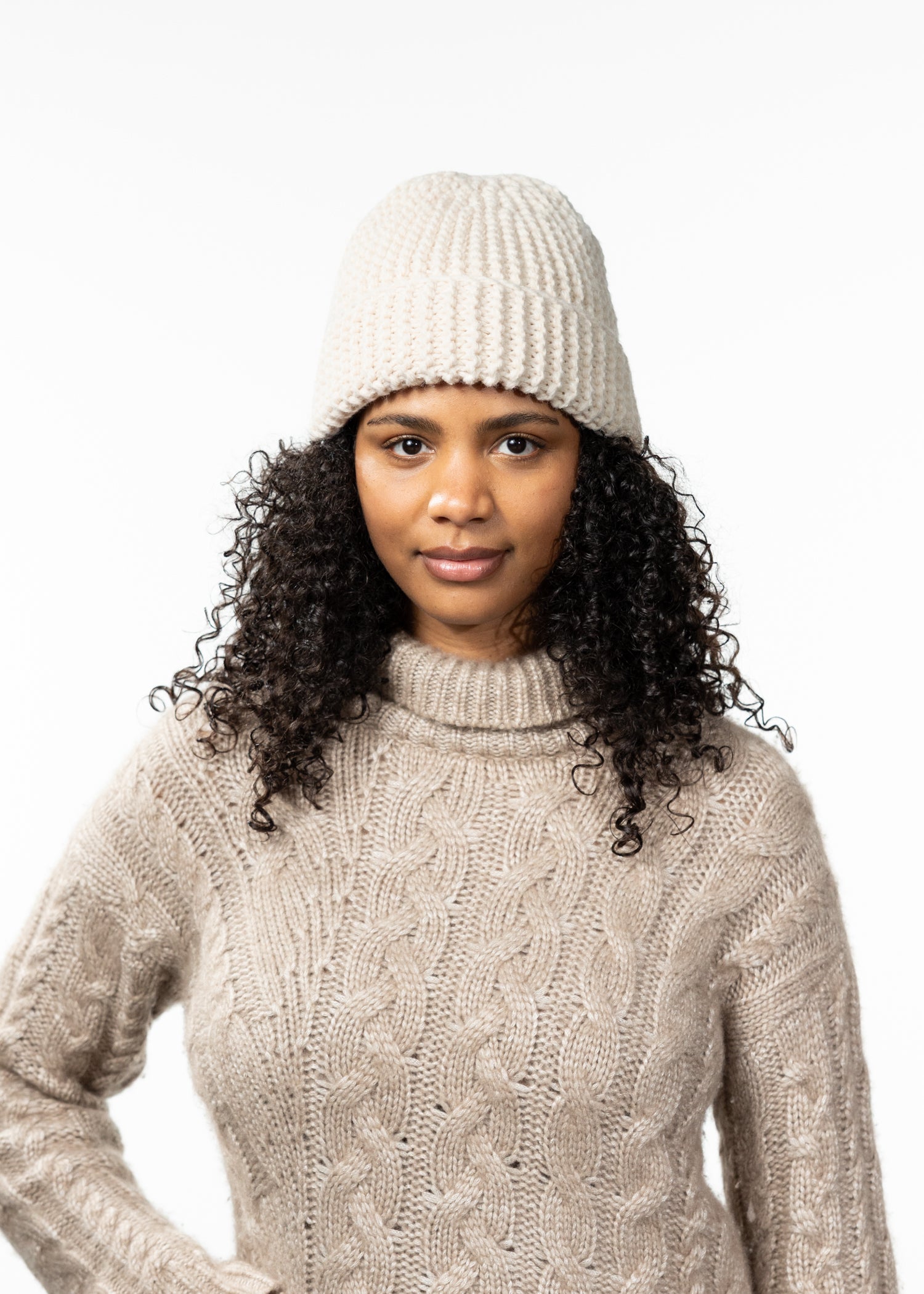 Women Rannoch Beanie cream - Front