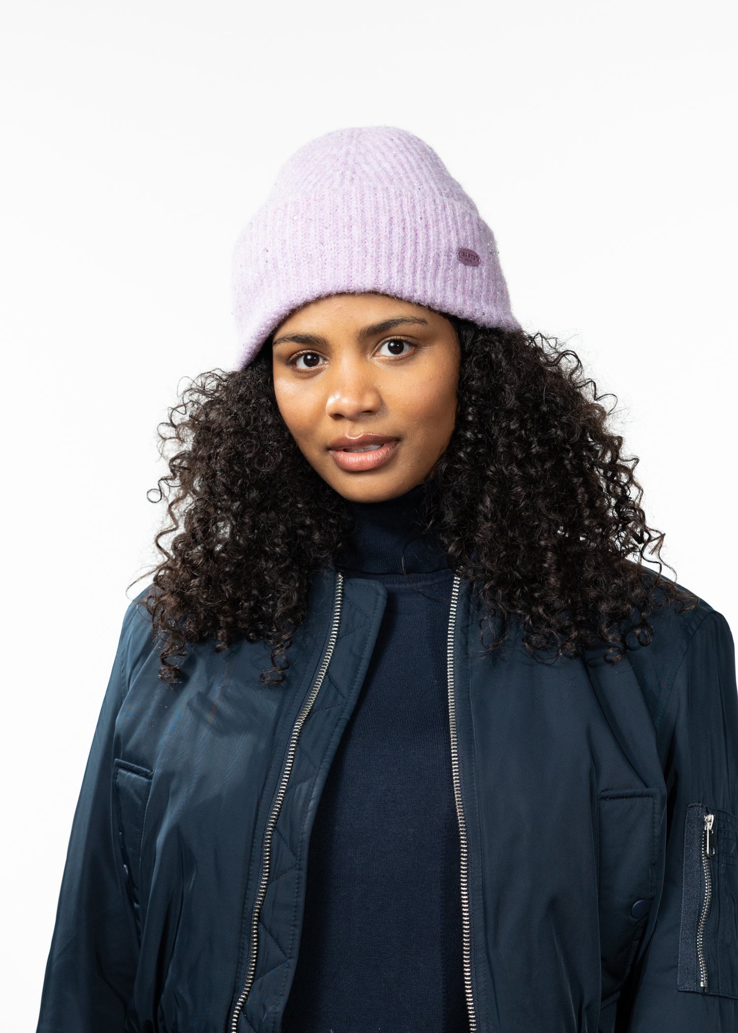 Women Glitsch Beanie mauve - Front