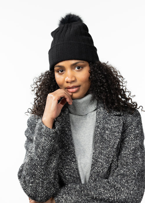 Women Augustia Beanie black - Front
