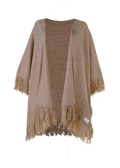 Women Darty Poncho light brown