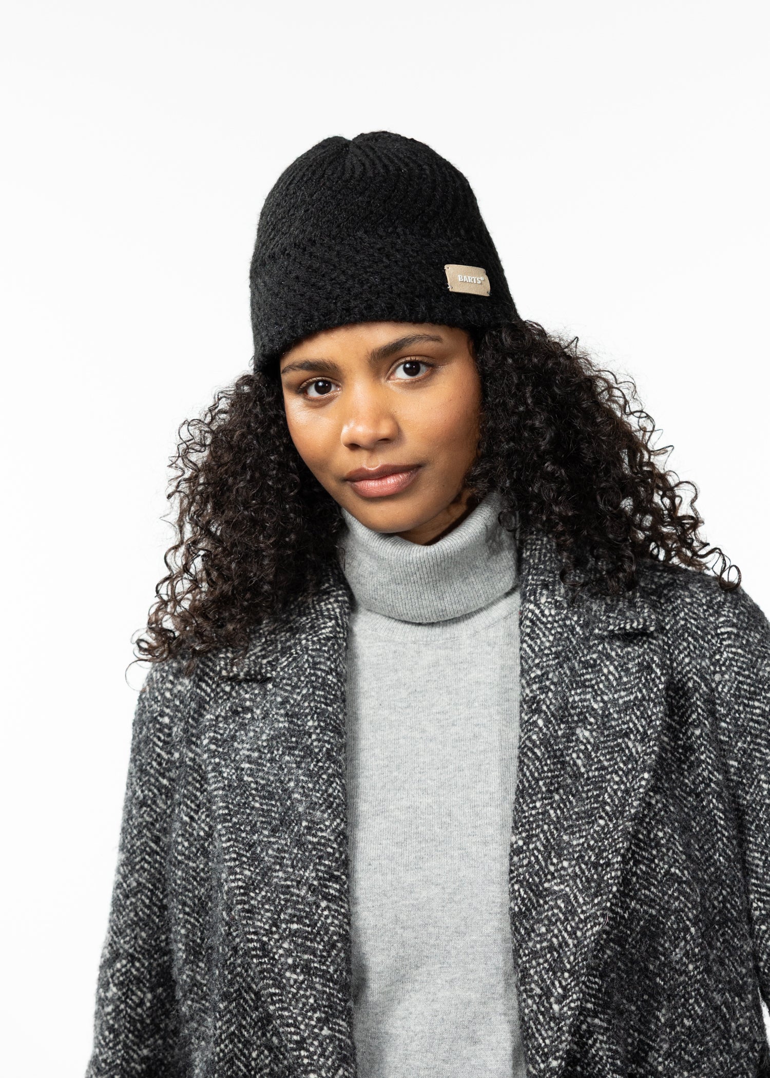 Women Emna Beanie black - Front