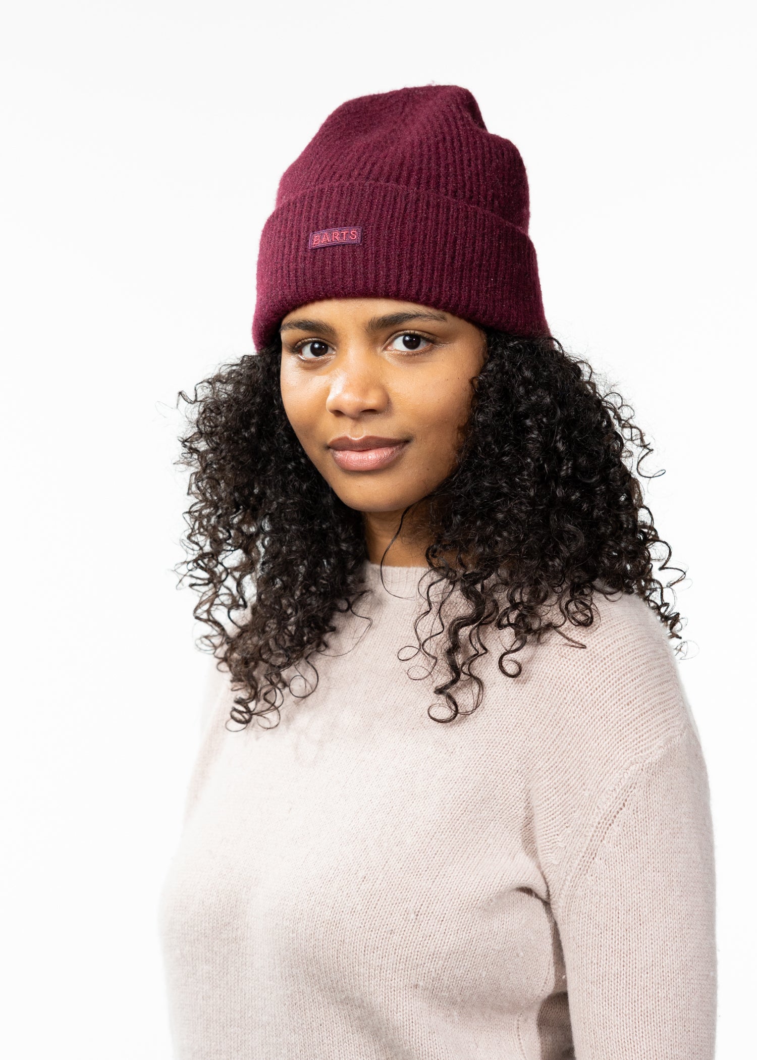 Women Ardelve Beanie aubergine - Side