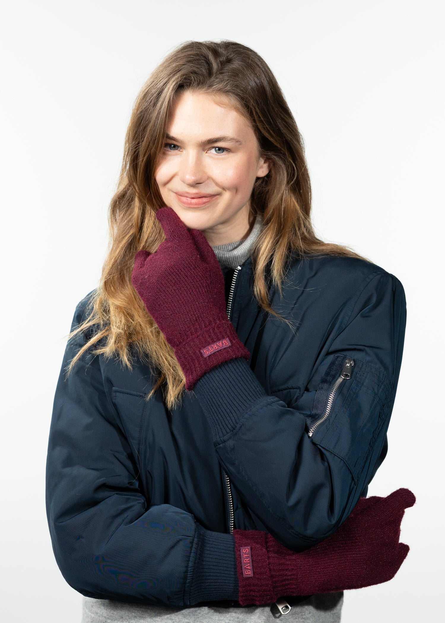 Women Ardelve Gloves aubergine - Front