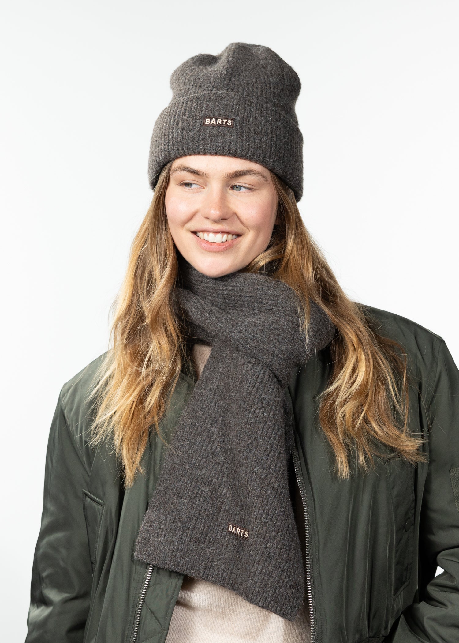 Women Ardelve Scarf dark brown - Front
