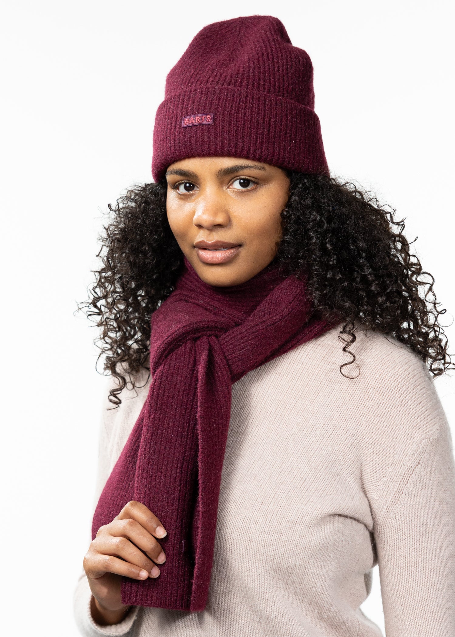 Women Ardelve Scarf aubergine - Side